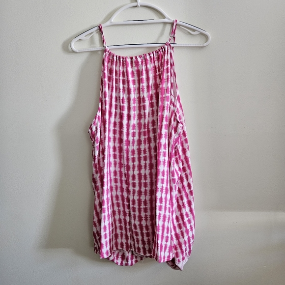 Pretty Women's Plus Size Tie Dye Halter Wrap Tank Top Blouse 2X - Warehouse One - Picture 2 of 6